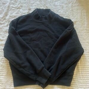 Rails Soft Black Highneck Crewneck